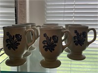 8 Vintage Pfaltzgraff Yorktowne Stoneware Mugs