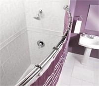 5-Foot Curved  Shower Curtain Rod Fixed Mount