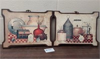 Stapco lithograph kitchen wall hanging plaques by