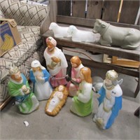 11PC LIGHT UP NATIVITY SCENE