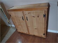 Wooden Cabinet on Wheels