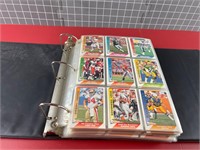 PARTIAL BINDER OF NFL TRADING CARDS VINTAGE