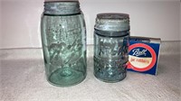 Ball blue canning jar- hard to read, Atlas blue