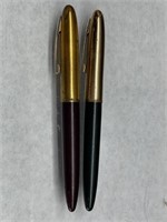 Two Collectable Pens with Gold Caps