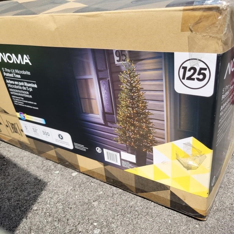 Noma 5 FT. Pre Lit Microbrite Potted Tree In Box