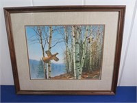 *Framed Flying Grouse Print by Maass