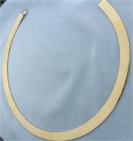 Italian 16 Inch Omega Necklace in 14k Yellow Gold
