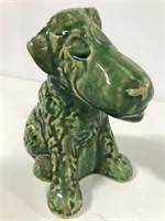 Green ceramic dog
