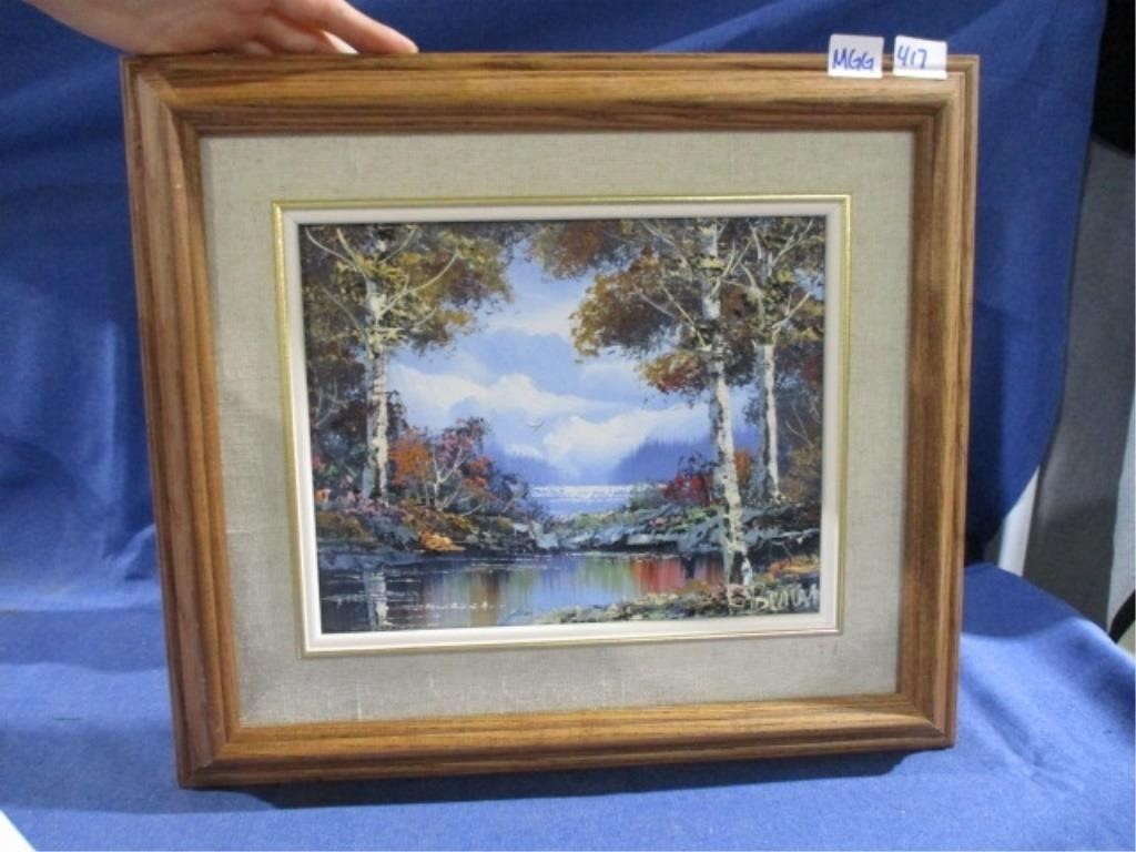 framed painting .