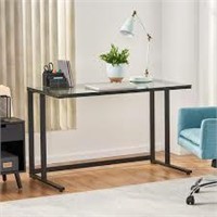 Noble House Furnishings Desk with Glass Top