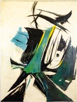 Abstract oil painting attributed to Franz Kline