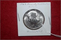 1965 Unc. Silver Kennedy Half Dollar