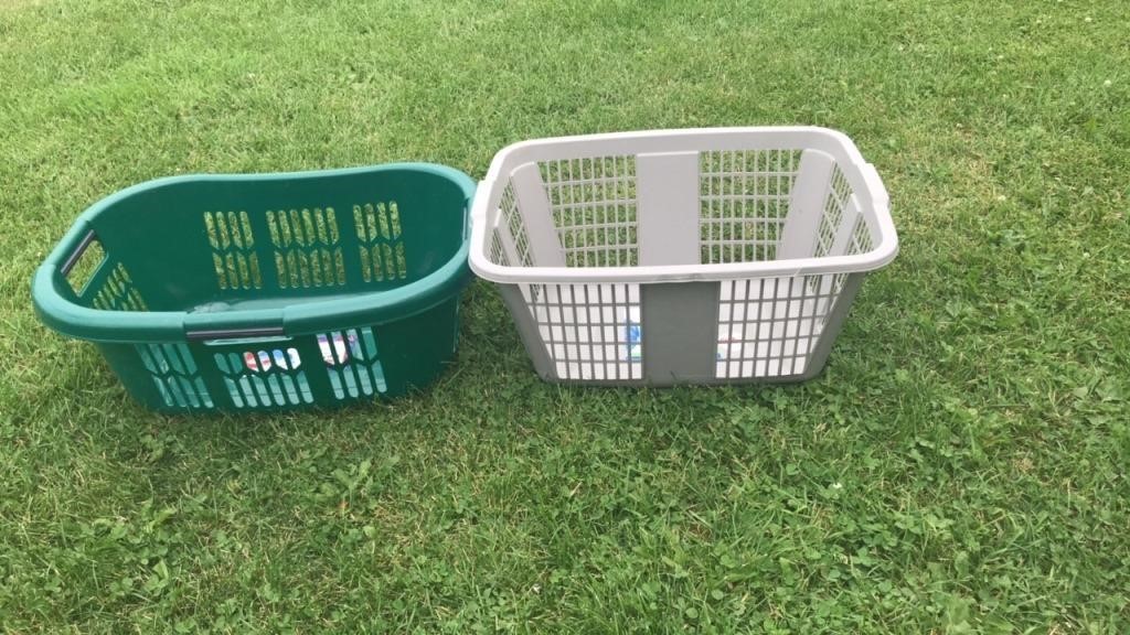 2 laundry baskets