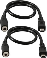 Wpeng (2-Pack) Mini USB Male to 3.5mm Jack F