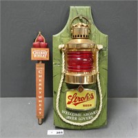 Stroh's Beer Ship Lantern Sign - Cherry Wheat Tap