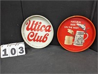 2 Utica Club Beer Trays