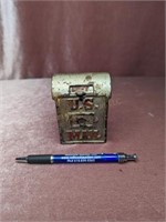 U.S. Mail Cast Iron Coin Bank - 3.5"