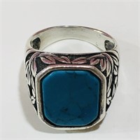 Vintage Sterling Silver Ring (Size 9)