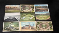 9 Old Sports Stadium Related Postcards