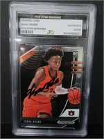 Isaac Okoro signed slabbed RC basketball card COA