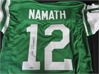 Joe Namath signed football jersey COA