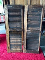 Two wooden shutters