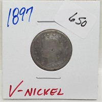 1897 V-Nickel 5 Cents