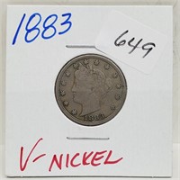 1883 V-Nickel 5 Cents