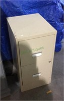 2 drawer metal file cabinet - does have