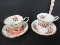 2 PARAGON CUPS AND SAUCERS