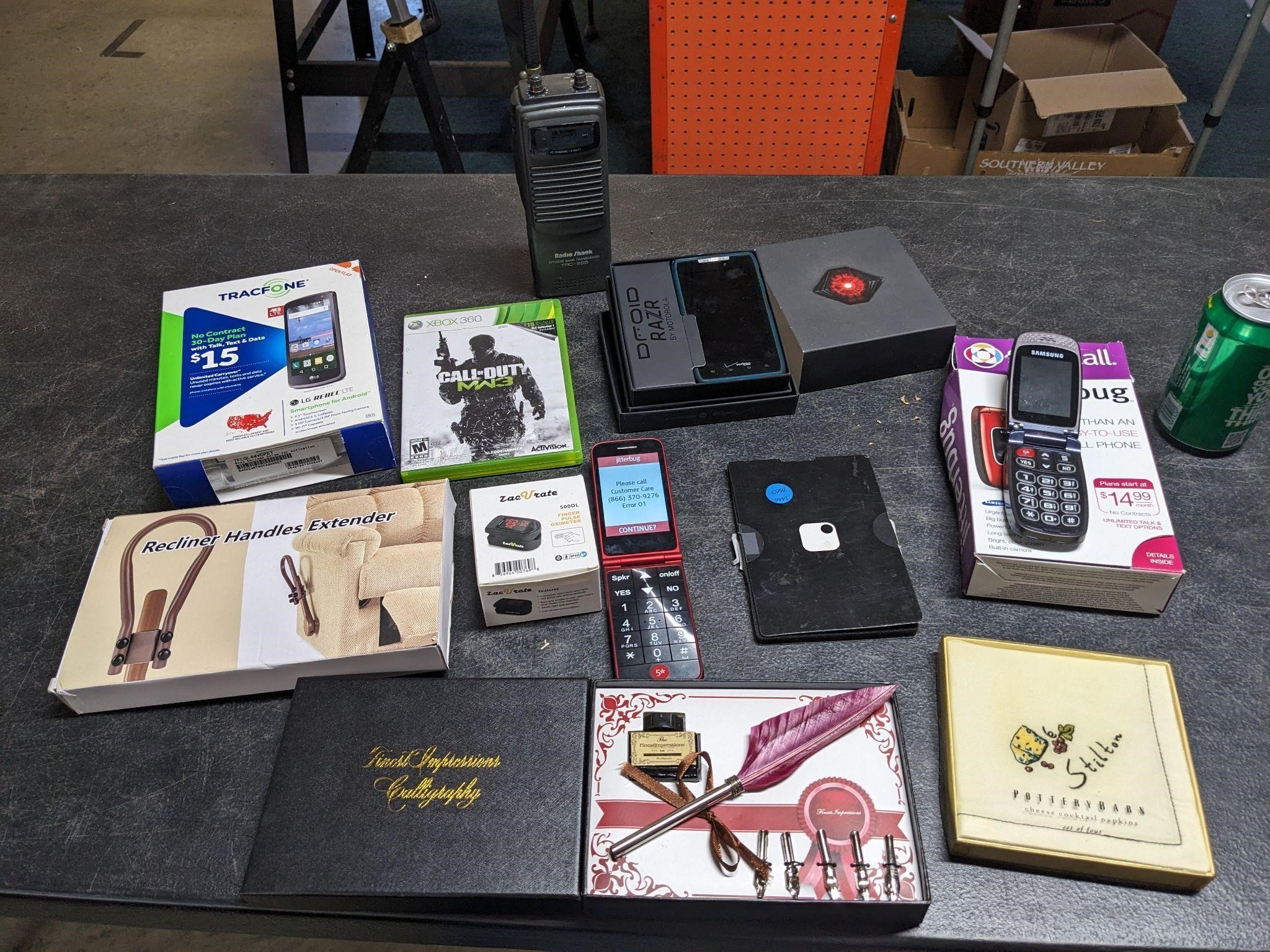 Cell Phones, COD MW3, Calligraphy Set, etc.