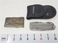 Leatherman Sidekick Pocket Knife w/Case & Country