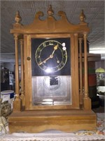 Vintage Pendulum Clock With Wood Case &