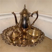 Vintage Sheridan silver plated 4 pc Tea set.