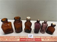 GREAT LOT OF MINITURE COLORED COLLECTORS BOTTLES