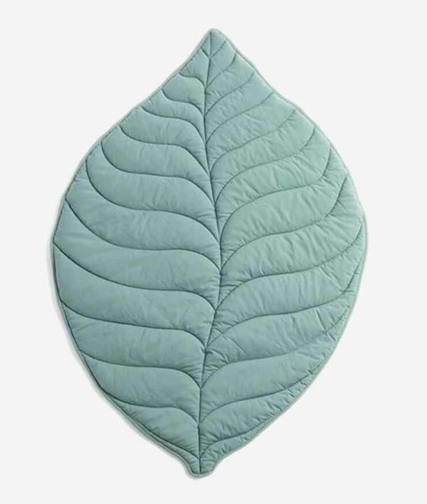 Green Leaf Shaped Baby Blanket Play Mat