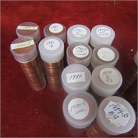 Lot of US Coins. Lincoln cent penny rolls.