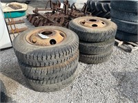 Tires & Rims - 8.25-20 (Qty:  6 - Sold Together)