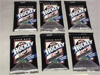 1990 Upper Deck Hockey Sealed Pack LOT of 6