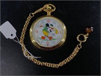 Calibri quartz Mickey Mouse Pocket watch in workin