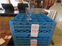 LOT, (25) WATER GOBLETS W/THIS RACK