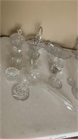 Misc candle holders and glassware