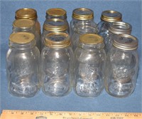 LOT - 12 QT CANNING JARS