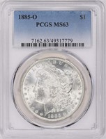 1885-O Morgan Silver Dollar PCGS MS-63