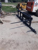 Double Bale Fork Mounts to Skid Steer