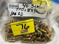 40 S&W, FMJ&JHP, 100RDS