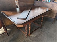 Antique wood dining table