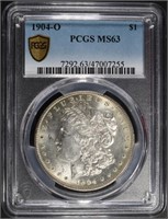 1904-O MORGAN DOLLAR PCGS MS63