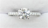 14K White Gold 1.86 Carat Diamond Ring