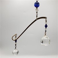 Crystal Ornament w/ Blue Bead